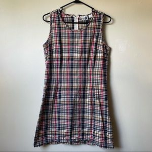 vintage plaid shift dress
